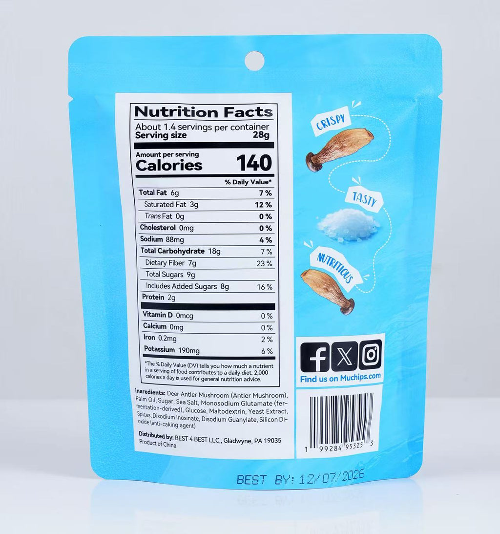 Crispy Chips Antler Mushroom (Sea Salt) 1.4 oz