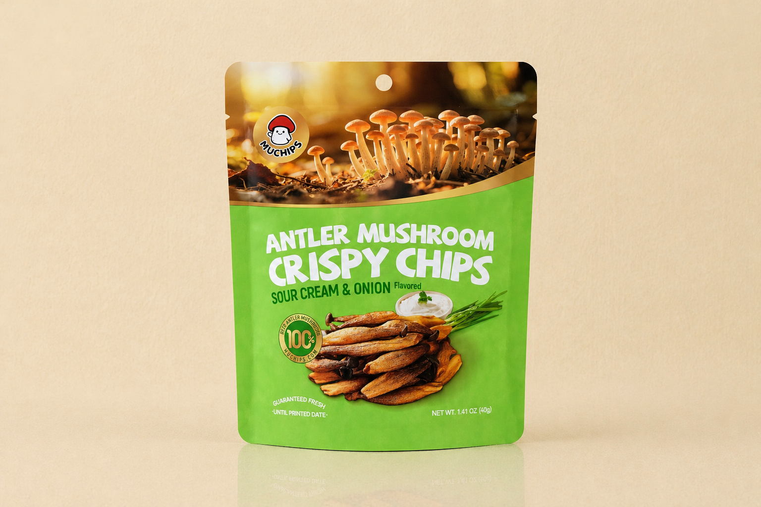 Crispy Antler Mushroom Chips -Sour Cream & Onion