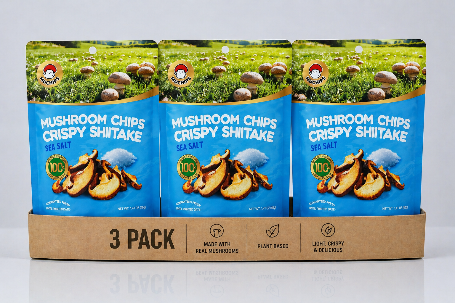 3 bags bundle pack (Shiitake mushroom chips)