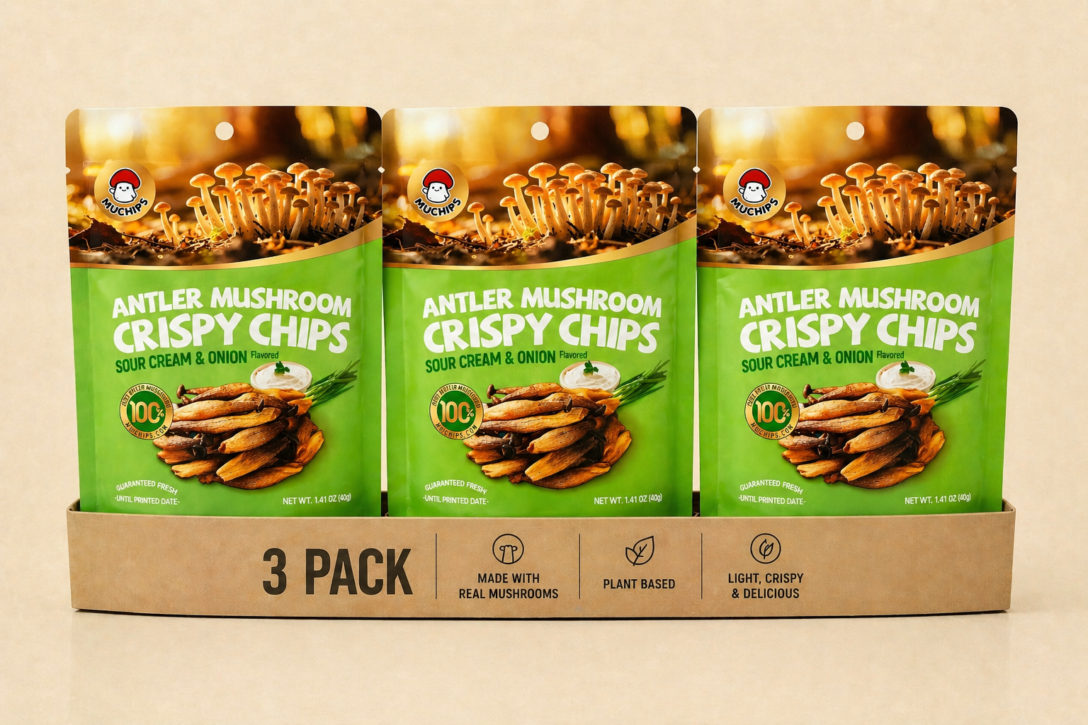 3 bags bundle pack (Deer antler mushroom)