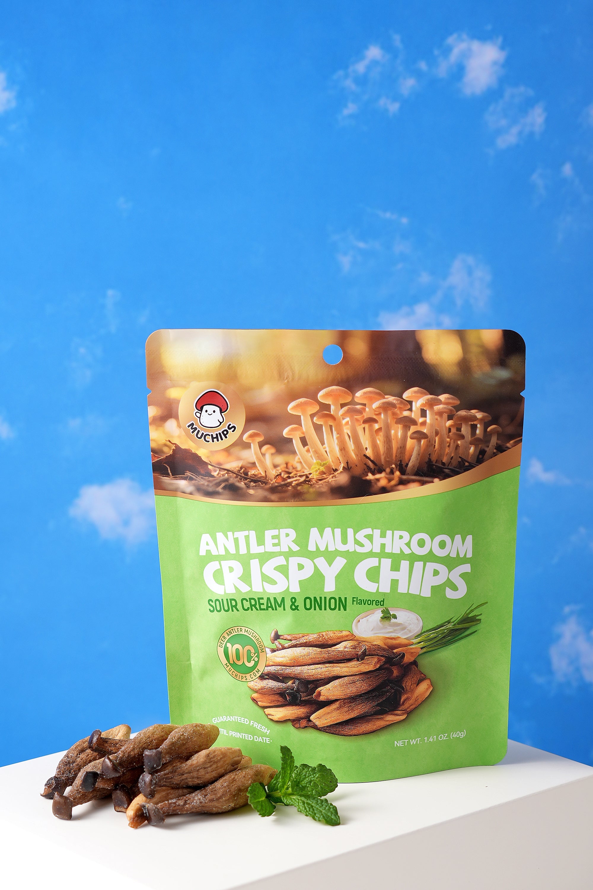 Crispy Antler Mushroom Chips -Sour Cream & Onion