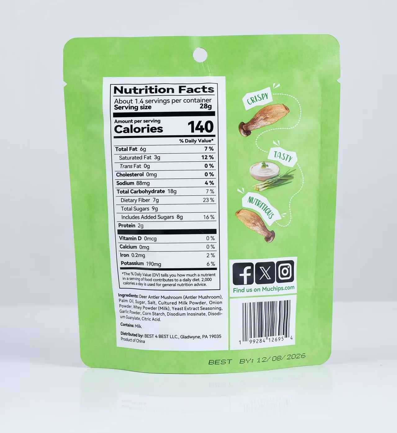 Crispy Antler Mushroom Chips -Sour Cream & Onion